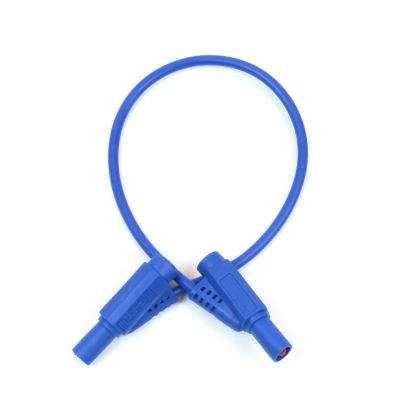Safety Protected Banana Plug - Blue, 25cm, 4mm