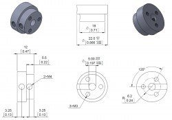 Scooter/Kaykay Tekerlekler için 5 mm Şaft Adaptörü - PL2673 - Thumbnail