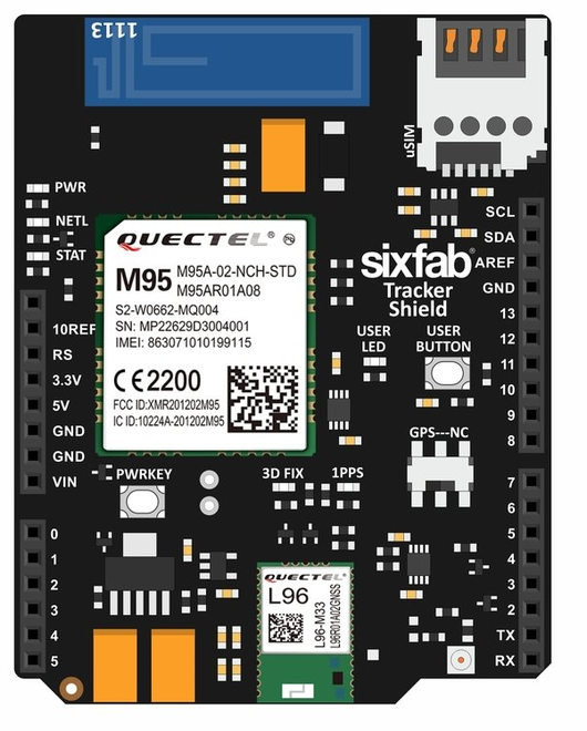 SixFab GSM Shield Project Development Kit - Compatible with Arduino 