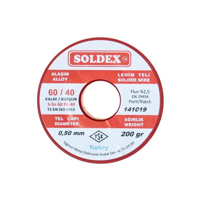 Soldex 0.5 mm 200 gr Soldering Wire (%60 Sn / %40 Pb)