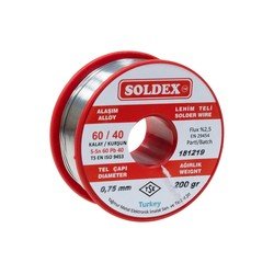 Soldex 0.75 mm 200 g Lehim Teli (%60 SN / %40 Pb) - Thumbnail