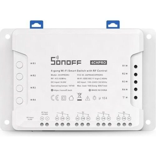 Sonoff 4CHPROR3 - 4-Channel Smart Relay Board - Google and Alexa Compatible
