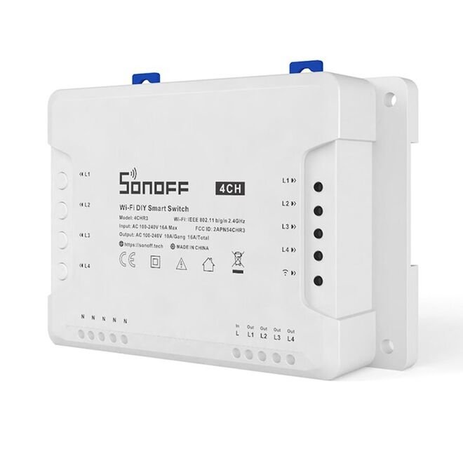 Sonoff 4CHR3 - 4-Channel Smart Relay Board - Google and Alexa Compatible