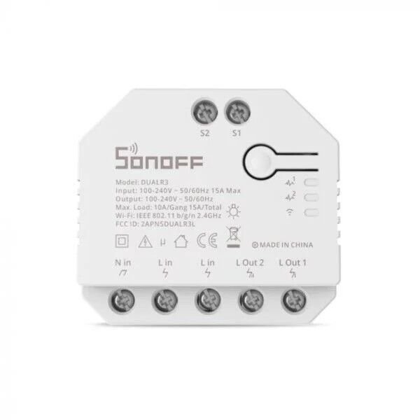Sonoff DUAL R3 - Wi-Fi Akıllı Anahtar - Google ve Alexa Uyumlu