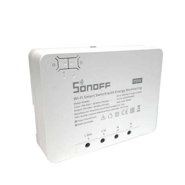 Sonoff POWR3 - Akıllı Sistemler Güç Tüketimi Takip Monitörü