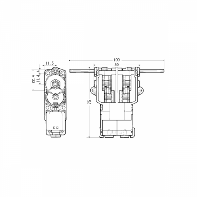 Double Gearbox Kit - Tamiya 70168