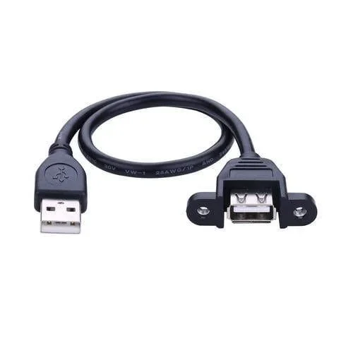 USB A Male to A Female Panel Type Converter - 30cm Cable - Thumbnail