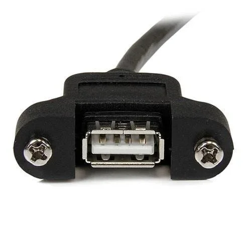 USB A Male to A Female Panel Type Converter - 30cm Cable