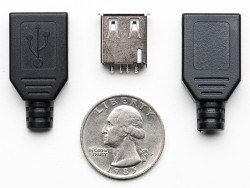 USB A Tipi Kılıflı Soket (Dişi) - Thumbnail