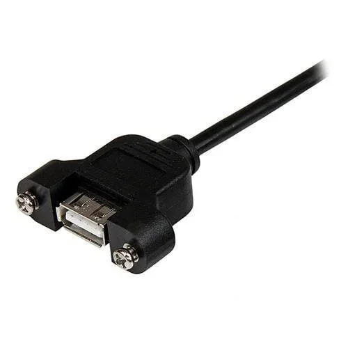 USB A Erkek - A Dişi Panel Tipi Dönüştürücü - 30cm Kablo - Thumbnail