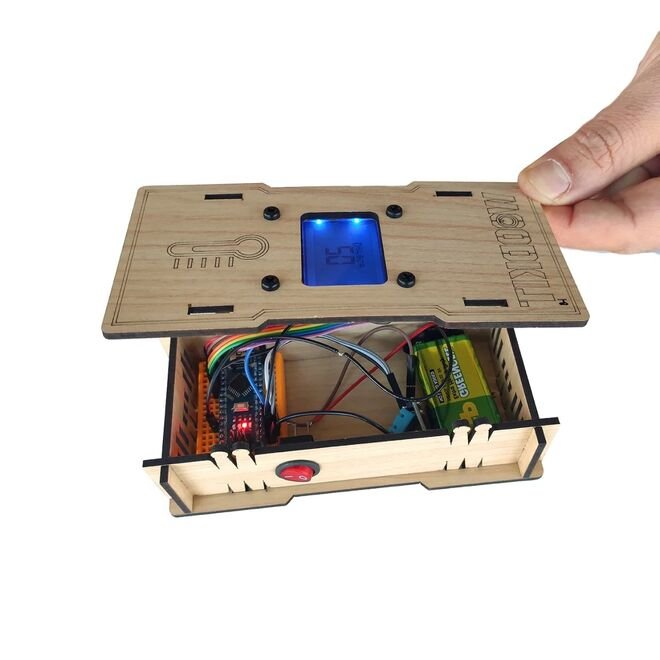 Wood-Kit Robotic Coding kit - Digital Thermometer